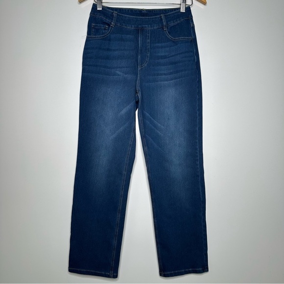 Halara Flex™ NEW! High Waisted Washed Stretchy Knit Casual Bootcut Jeans Size S - Picture 3 of 15